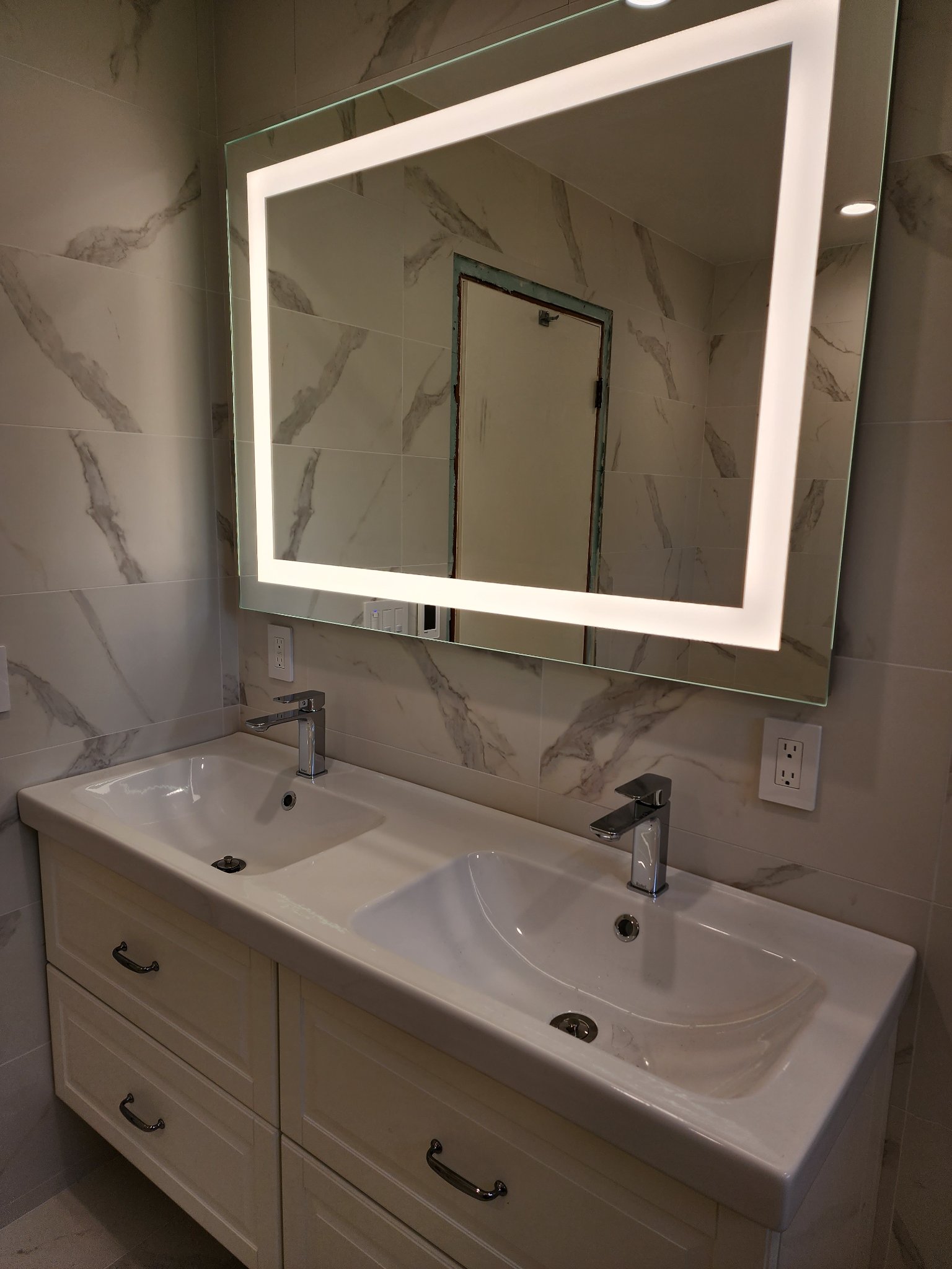 Walk-in shower and bathroom renovation