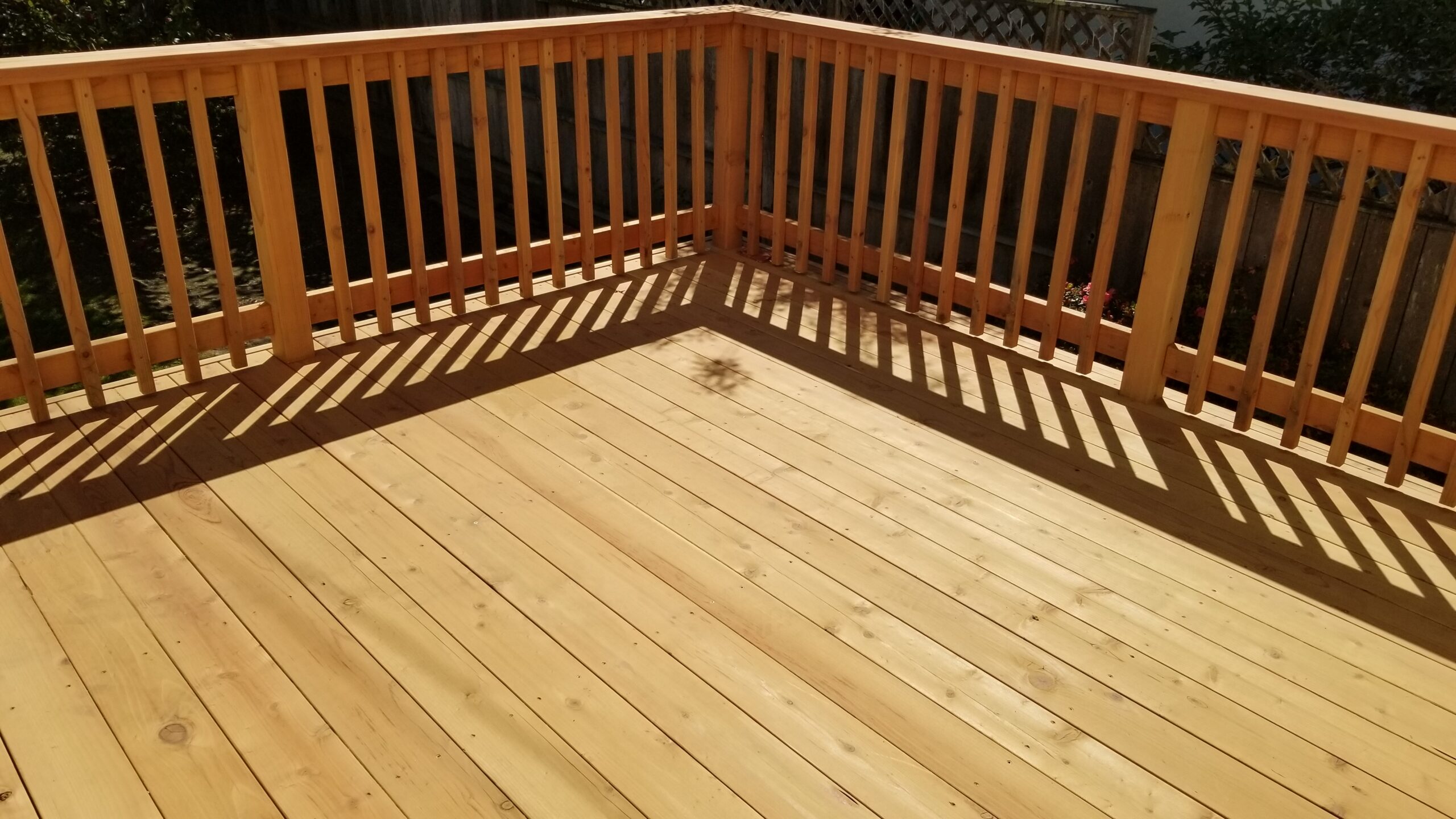 New wood deck