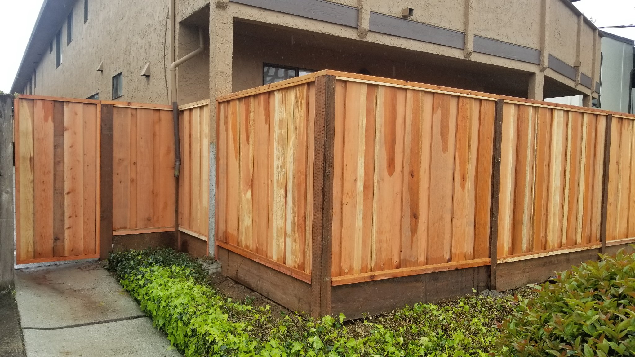 Custom wood fence